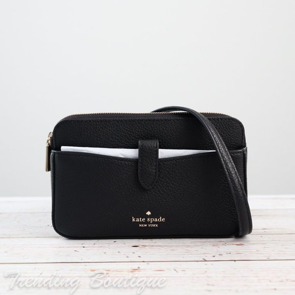 NWT Kate Spade Leila Small Tab Leather Crossbody - Picture 1 of 10